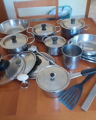 pentole in acciaio inox e pentole antiaderenti