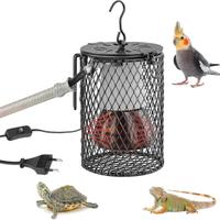 Lampada riscaldante rettile con gabbia