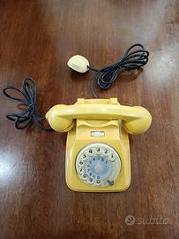 telefono vintage anni 60 giallo