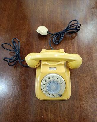 telefono vintage anni 60 giallo
