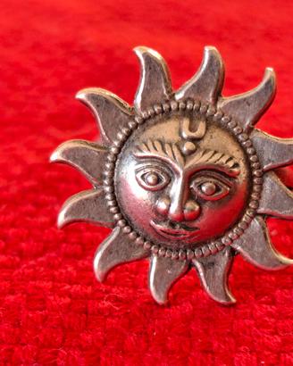 Anello sole argento 925 vintage 