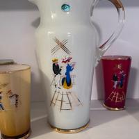 Set caraffa e bicchieri anni 60/70
