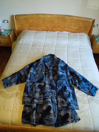 CAPPOTTO AZZURRO FANTASIA CON TASCA INTERNA