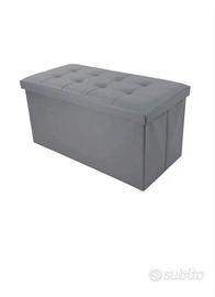 Contenitore in ecopelle Grigio 