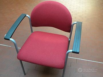 SET COMPOSTO DA 5 SEDIE IKEA SEDUTA ROSSA BRACCIOL