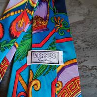 Cravatta Versace Vintage Multicolor in Seta 