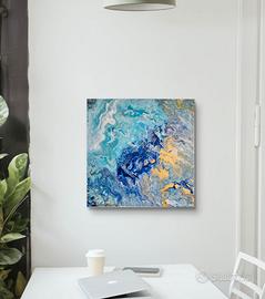 Quadro astratto moderno acrilico su tela 50x50cm