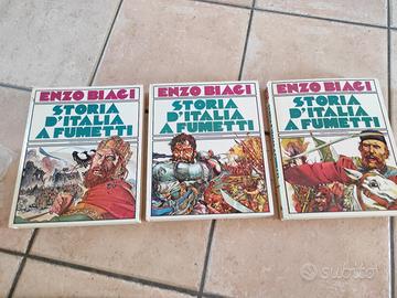 E. Biagi- Storia ' Italia a fumetti ( 3 volumi )