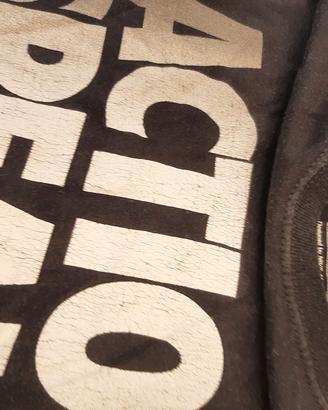 t shirt uomo maniche corte nera con scritte tg l