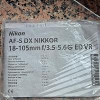 libretto istruzioni nikon 18-105
