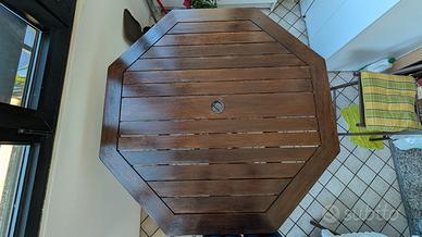 Tavolo di acacia, da veranda/giardino ripiegabile