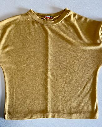Top giallo chiaro maniche lunghe