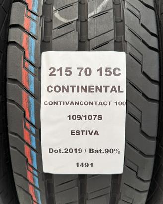 2 GOMME 215 70 15C CONTINENTAL A1491
