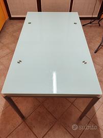 Tavolo allungabile Ciacci in vetro satinato 
