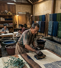 Autentico Timbro Batik Antico