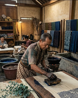 Autentico Timbro Batik Antico