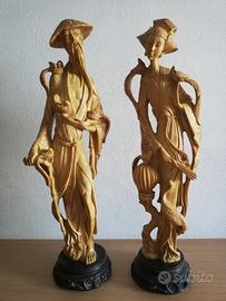 Statue antiche orientali in avorina