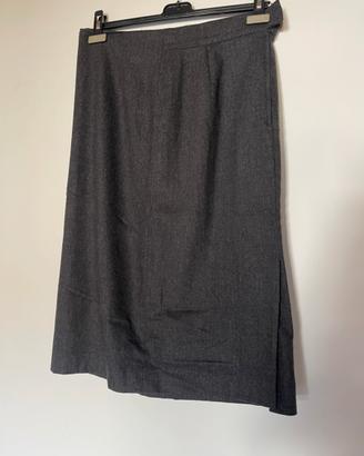 Gonna grigia Marina Rinaldi con spacco laterale