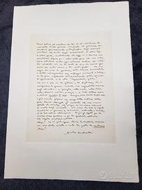 Giulio Andreotti lettera autografa originale firma