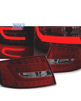 FANALI A LED BAR ROSSO PER AUDI A6 C6 SEDAN 04-08 