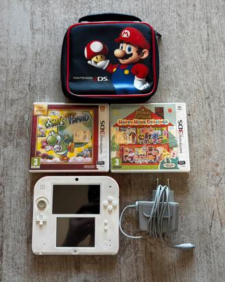 Nintendo 2DS+2 giochi+custodia e caricatore