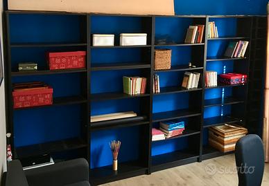 Librerie Billy Ikea Nero effetto rovere