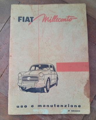 libretto uso e manutenzione Fiat Millecento 
