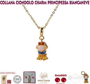 Collana Ciondolo Biancaneve charm principessa