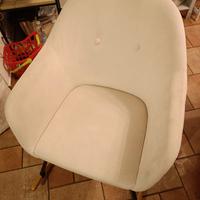 Sedia a dondolo bianco panna