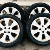 Meriva cerchi Opel 4 fori, 6x16 Et 44 gomme 205/50