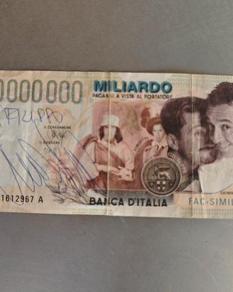 Banconota fac-simile di Radio Deejay Autografata