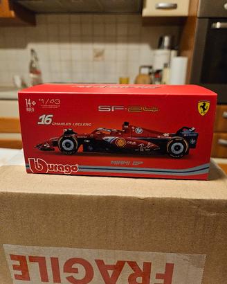 burago Ferrari SF 24 Imola Leclerc