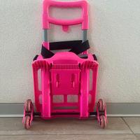 Carrellino porta zaino rosa
