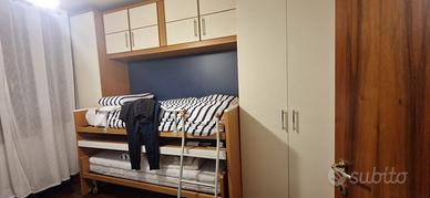 cameretta ragazzo a ponte con 2 letti