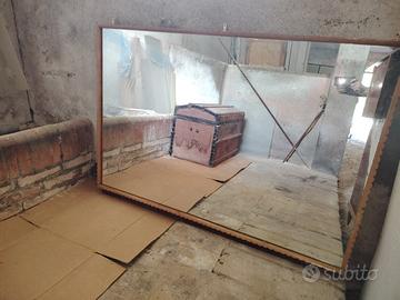 Enorme specchio antico con cornice in legno