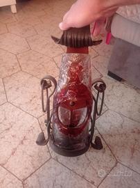 Lampada a parete co vetro di Murano
