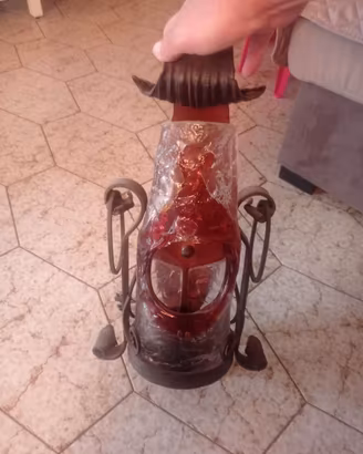 Lampada a parete co vetro di Murano