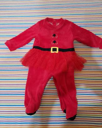 tutina  natalizia  per bambina con tulle 