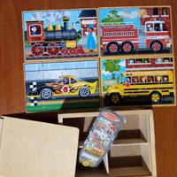 Scatola con 4 puzzle di legno Melissa & Doug