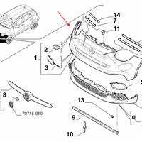 Paraurti anteriore originale fiat 500x
