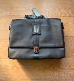 Borsa Nava in pelle marrone con porta pc