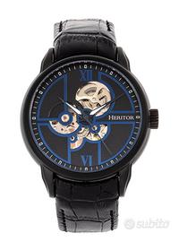 Heritor Automatic, in pelle nero e blu