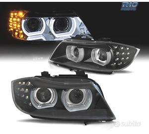 FARI XENON ANGEL EYES 3D BMW E90 E91 08-12 NERO OP