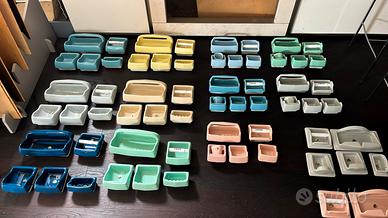 Set da bagno vintage anni ‘60, vari colori. CIDNEO