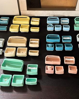 Set da bagno vintage anni ‘60, vari colori. CIDNEO