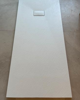 Piatto doccia effetto pietra bianco