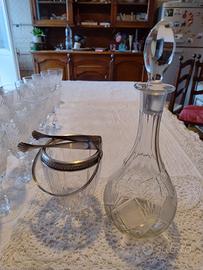 Set bar in cristallo molato vintage