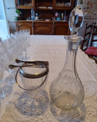Set bar in cristallo molato vintage