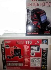 Saldatrice filo continuo+casco autoscurante+filo