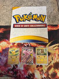 3 carte Pokémon (Pikachu + EX) 30 anniversario